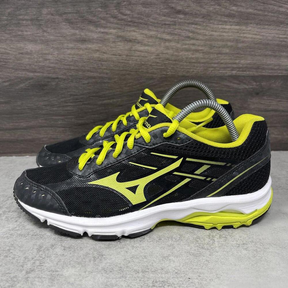 Mizuno Wave Unite 2 Running Shoes Womens Size 7 Black Green Sneakers